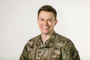 Military man in uniform.